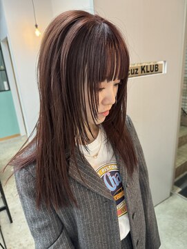 キューズ クラブ(cuz KLUB) 【cuzKLUB】フェイスレイヤー切りっぱなしロング〔池袋〕