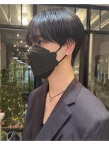 お客様ヘア】黒髪パーマ無しでもかっこいいシースルーマッシュ