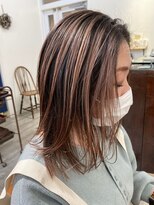 ラゴム 池袋(LAGOM)&nbsp;切りっぱなしボブ/美髪/ピンクブラウン[池袋/髪質改善]