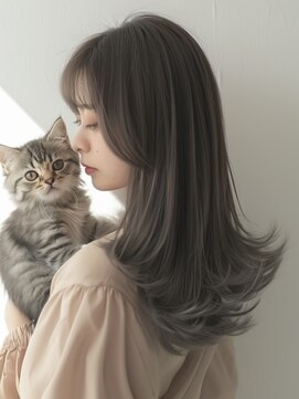 アルトリスト(Altruist Aging×HAIR&SPA) ★ダークアッシュ大人ガーリーボブ着物ミディアムレイヤーカット