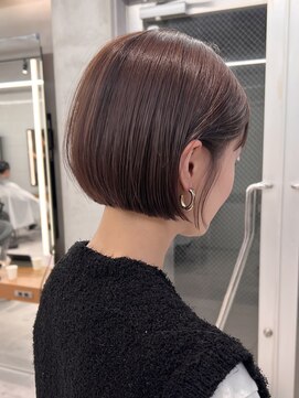 ニコ トウキョウ(nico TOKYO) 20代30代ミニボブ切りっぱなしボブぱっつん前髪シースルー