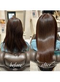 【before/after】美髪ストレート/メルティブラウン/艶髪/モテ髪