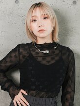 ニューヨークニューヨーク 三宮店(NYNY) ボブレイヤー/ブロンドヘアー/顔まわりレイヤー/ボブ