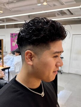 フェードパーマ/メンズパーマ/オールバック/柏