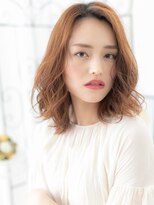 エイトサロン 八潮(8salon)&nbsp;八潮/髪質改善/コーラルベージュ!レイヤーボブコテ巻き風パーマn