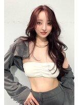 ランズ アネックス 梅田(LANDS ANNEX) カシスピンクカラーにくびれヘアレイヤーカット 【大阪 梅田】