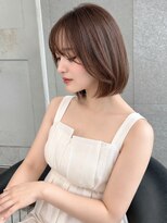 シー バイ ロンド 新宿(Sea by Lond)&nbsp;ワンホンレイヤ ー×ダークブルー[デジタルパーマ/ボブ/韓国]