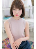 好感度◎ナチュラルモードツヤ髪ぶつ切りボブa1