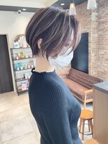 バンプ ギンザ(BUMP GINZA) 《30代40代》白髪ぼかしハイライト×前下がりボブ【イケダ】