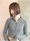 ミルクティーカラー ボブ