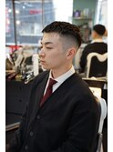 スキンフェード×アイロンパーマ