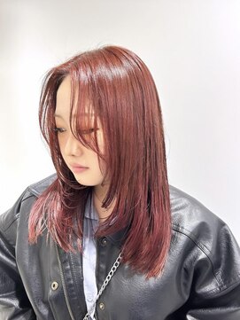 ブラウン(Brown) レイヤーカット/レッドカラー