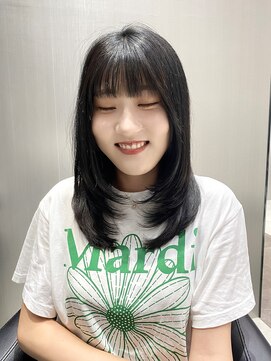 ハルキミナト ジャパン ヨコハマ(HARUKI MINATO japan YOKOHAMA) 透ける暗髪カラー×ザクザクレイヤー