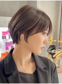30代40代大人女性/前髪ありショートボブ/ショートヘア/髪質改善