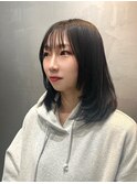 レイヤーカット×グレージュカラー
