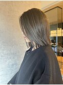 オリーブカラー オリーブグレージュ ボブ