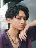 ツーブロック　ショート　ツイストスパイラルパーマ