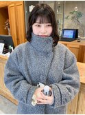 ボブ×ふわふわウェーブパーマ