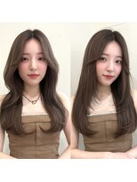 コート 表参道(Cote)&nbsp;韓国くびれヘア　ナチュラルレイヤースタイル　ハイレイヤー