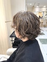 アッシュ 成瀬店(Ash) 脱白髪染めショートウエーブパーマ