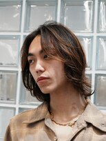 フィフスパーク(fifth PARK)&nbsp;渋谷メンズミディアムメンズボブウルフ緩めスパイラルパーマ