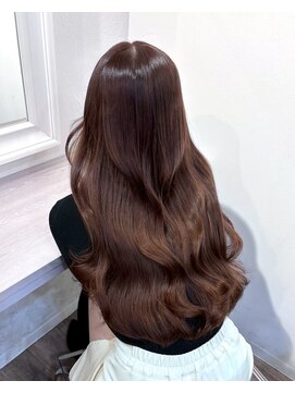 ノー バイ イオエ 西梅田(no. by ioe) ブリーチなしカラー/髪質改善/ミルクティーベージュ/小顔へア