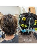 ショートパーマBeforeAfter