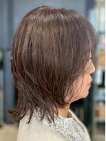 ヘアークリアー 春日部 ミセス おしゃれな大人のミディアムウルフ×ココアブラウン