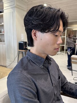 パーク(PAAQ) ニュアンスパーマフェザーパーマメンズカットセンターパート