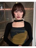 ミルクティーベージュ/レイヤーボブ/韓国巻き/顔周りカット/銀座