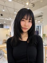 フィルムス 柏(FILMS)&nbsp;黒髪/ウルフミディ/小顔ボブ/シースルーバング/20代30代40代50代