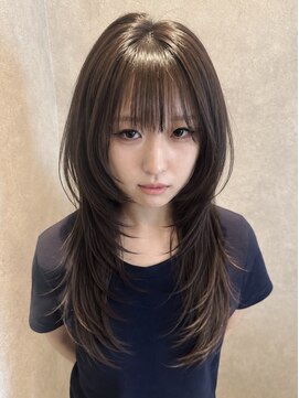 コト 福井大和田店(coto) 福井レイヤーハッシュカットグレージュ艶カラー髪質改善韓国風