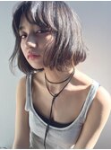 小顔色っぽボブ・ハイライトベージュ