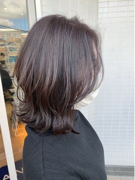 オーシャン(Ocean) [OCEAN Hair&Life藤原純] ラベンダーグレージュ×くびれボブ☆