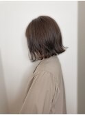 20代30代大人可愛い小顔ショートカット外ハネボブブラウンカラー