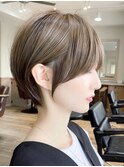 サイドバング　前髪なしショート　マッシュボブ　大場猛
