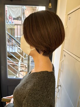 リブ(Lib) 【Lib】20代30代40代大人可愛いひし形ショート×グレージュ