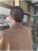 くすみベージュカラー × タイトアレンジ