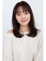 ボーダー(Border)&nbsp;小顔 レイヤーロング ベージュヘルシースタイル前髪パーマ