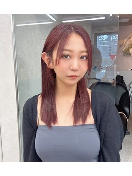 ロンド レア 天神大名店(Lond Le’a) ダブルカラーピンクベージュベージュカラーケアブリーチレイヤー