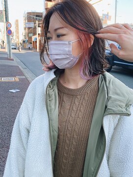 ディライト(Delight) ミディアムボブ＊ピンクインナー