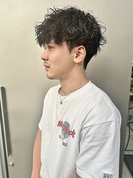 ヘアー アイス カンナ(HAIR ICI Canna) 20代30代韓流ツイストパーマショートマッシュアッシュブラック