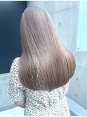 韓国アッシュグレージュカラーハイトーンカラー顔周りブリーチ