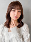 外ハネボブ小顔カットサイドバングイメチェンワイドバング