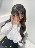 【新宿駅/新宿三丁目/ヘアセット/編み上げハーフツイン】