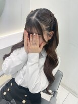 【新宿駅/新宿三丁目/ヘアセット/編み上げハーフツイン】
