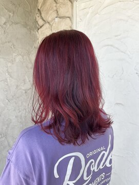 タップ(TAP) ブリーチなしレッドカラー/金沢市美容室/TAP