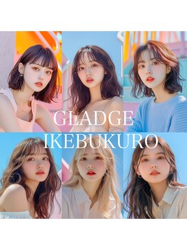 グラッジ 池袋(GLADGE) ダブルカラー。ブリーチカラー