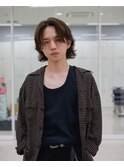 メンズボブメンズミディアムパーマスパイラルパーマルーズパーマ