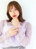 愛され外ハネミディ/透け感◎ブラウン/艶カラー